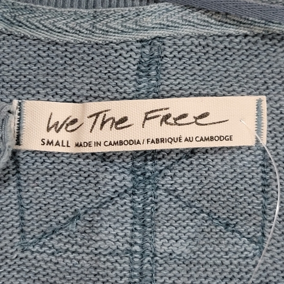 Free People We the Free Anyway Tee Turquoise size Small - Picture 5 of 10